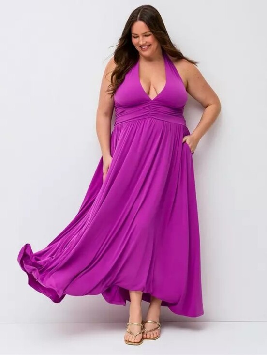 torrid Dresses & Skirts - Torrid Studio Plunge Empire Waist Evening Dress Women's Plus Sz 3X Nwt